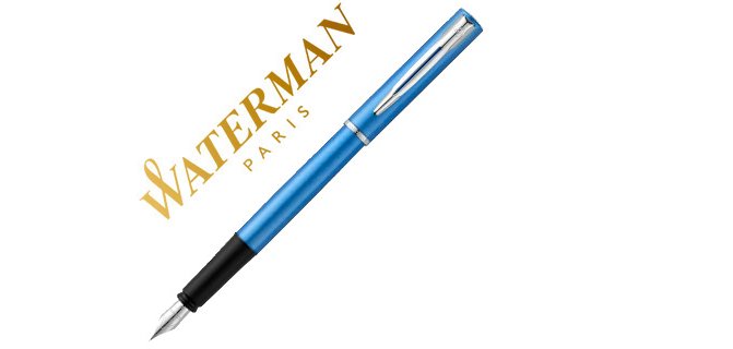 Pluma waterman allure laca azul en estuche de regalo