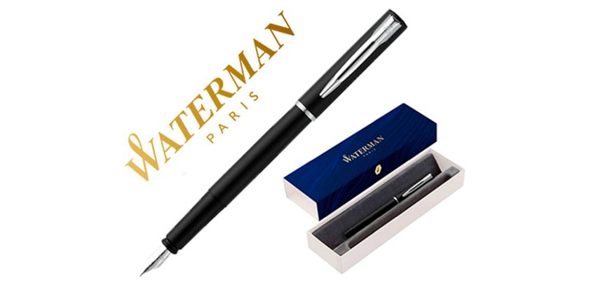Pluma waterman allure laca negra en estuche de regalo