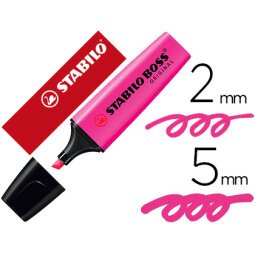 Rotulador stabilo boss fluorescente 70 magenta