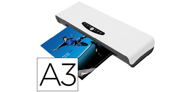 Plastificadora q-connect din a3 alto rendimiento frio/ caliente cuatro rodillos hasta 250 mc