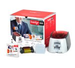 Impresora de tarjeta badgy 200 incluye cinta 100 tarjetas y programa edicion badge studio+