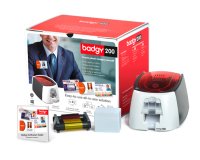 Impresora de tarjeta badgy 200 incluye cinta 100 tarjetas y programa edicion badge studio+