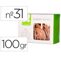 Gomillas elasticas q-connect 100 gr 60x3 mm numero 31