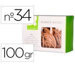 Gomillas elasticas q-connect 100 gr 100x3 mm numero 34