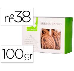 Gomillas elasticas q-connect 100 gr 150x3 mm numero 38