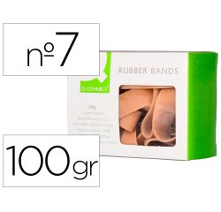 Bandas elasticas q-connect 100 gr 70x5 mm numero 7