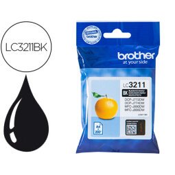 Brother LC3211BK cartucho Original Negro (200 páginas) 