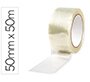 Cinta adhesiva monofilamentos transparente q-connect 50 m x 50 mm 