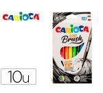 Rotulador carioca super brush caja de 10 unidades colores surtidos