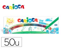 Lapices de colores carioca tita caja de 50 unidades colores surtidos