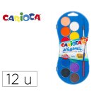 Acuarela carioca 12 colores con pincel estuche de plastico