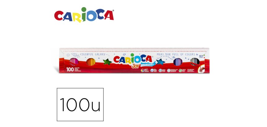 Rotulador carioca joy metro caja de 100 unidades colores surtidos