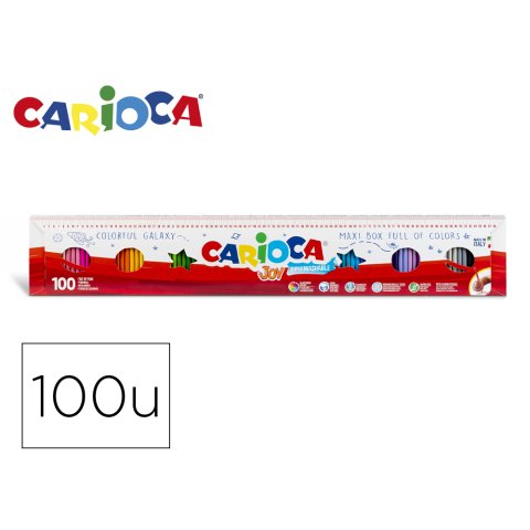 Rotulador carioca joy metro caja de 100 unidades colores surtidos