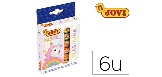 Plastilina Jovi 90 estuche 6 unidades colores 