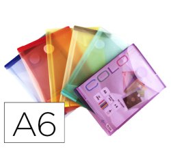 Carpeta djois dossier broche din a6 vertical polipropileno 200 mc velcro expositor 60 uds surtidas