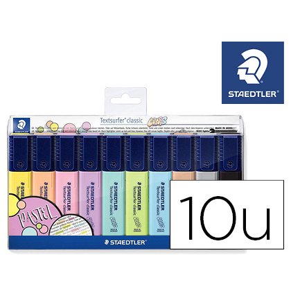 Rotulador textsurfer classic 364 pastel & vintage bolsa de 10 unidades colores surtidos