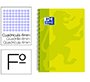 Cuaderno espiral oxford school classic tapa polipropileno folio 80 hojas cuadro 4 mm con margen lima