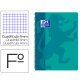 Cuaderno espiral oxford school classic tapa polipropileno folio 80 hojas cuadro 4 mm con margen aqua