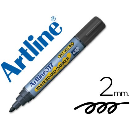 Rotulador artline pizarra ek-517 negro punta redonda 2 mm tinta de bajo olor