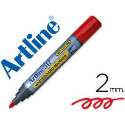 Rotulador artline pizarra ek-517 rojo punta redonda 2 mm tinta de bajo olor