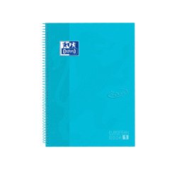 Cuaderno espiral oxford ebook 1 tapaextradura din a4+ 80 hojas cuadro 5 mm con margen bebe touch
