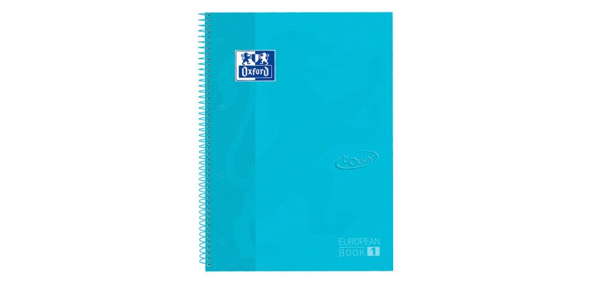 Cuaderno espiral oxford ebook 1 tapaextradura din a4+ 80 hojas cuadro 5 mm con margen bebe touch