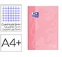 Cuaderno espiral oxford ebook 1 school touch te din a4+ 80 hojas cuadro 5 mm con margen flamingo pastel