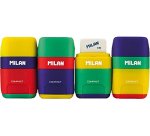 Sacapuntas milan plastico 2 usos con goma compact mix