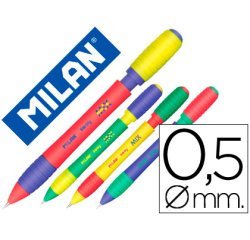 Portaminas milan sway mix 0,5 mm con goma colores surtidos