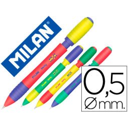 Portaminas milan sway mix 0,5 mm con goma colores surtidos