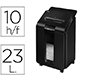 Destructora de documentos fellowes auto+100m capacidad de corte 100 hojas destruye grapas clips y tarjetas 23l