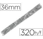 Espiral metalico q-connect 64 5:1 36mm 1,2mm caja de 25 unidades