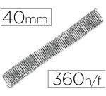 Espiral metalico q-connect 64 5:1 40mm 1,2mm caja de 25 unidades