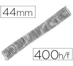 Espiral metalico q-connect 64 5:1 44mm 1,2mm caja de 25 unidades