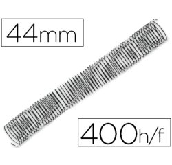 Espiral metalico q-connect 64 5:1 44mm 1,2mm caja de 25 unidades