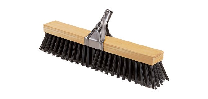 Cepillo barrendero madera reforzado cerdas polipropileno 520x90 mm contiene pinza y palo