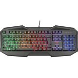 Teclado gaming ergonómico iluminado rainbow Gxt 830-rw Trust