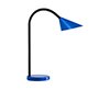 Lampara de escritorio unilux led 6w 625lm brazo flexible azul