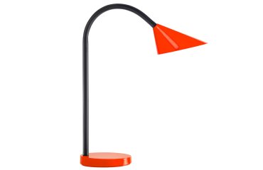 Lampara de escritorio unilux led 6w 625lm brazo flexible rojo