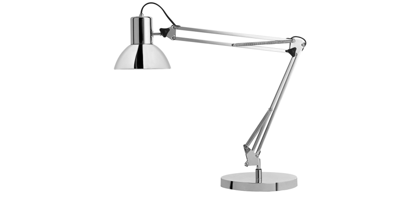 Lampara de escritorio unilux led 11w 915lm brazo giratorio 360º gris metalizado