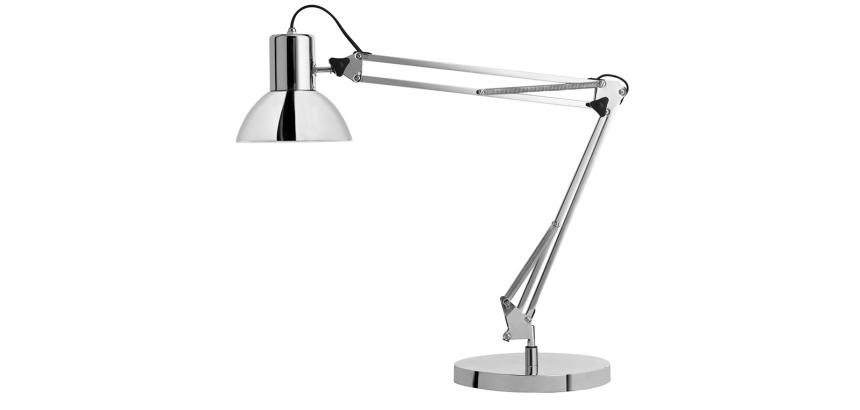 Lampara de escritorio unilux led 11w 915lm brazo giratorio 360º gris metalizado