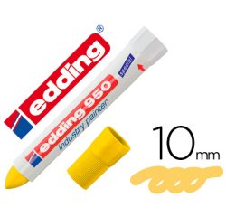 Marcador edding permanente 950 pasta opaca amarilla punta redonda 10 mm para superficies oxidadas o