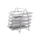 Bandeja sobremesa metalica q-connect kf18476 rejilla plata 5 bandejas movibles 350x275x375 mm