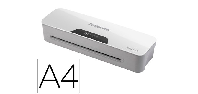 Plastificadora fellowes pixel din a4 2 rodillos sistema antiatasco apagado automatico hasta 125 mc