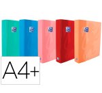 Carpeta de anillas oxford school din a4+ tapa extradura 4 anillas 40 mm colores tendencias surtidos surtidos