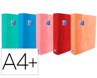 Carpeta de anillas oxford school din a4+ tapa extradura 4 anillas 40 mm colores tendencias surtidos surtidos