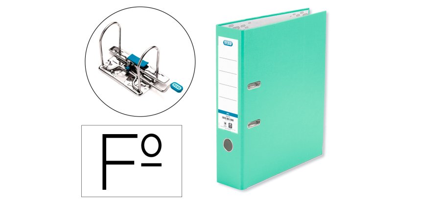 Archivador de palanca elba carton forrado pvc con rado top folio lomo 80 mm