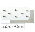 Perchero sie pared blanco 8 colgadores madera haya 350x770 mm