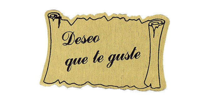 Etiqueta adhesiva dorada deseo que te guste rollo de 450 unidades