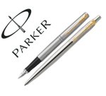 Juego parker duo jotter acero gt boligrafo + pluma
